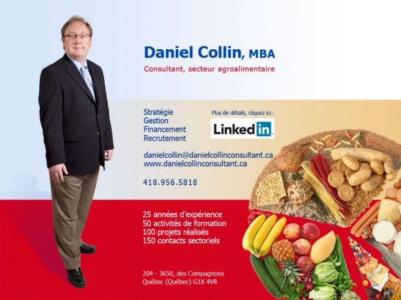 Daniel Collin, MBA, Consultant et recruteur agroalimentaire