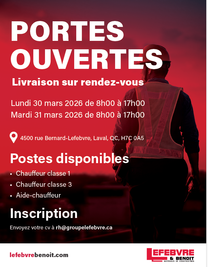 Portes ouvertes Laval - Livraison