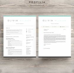 Modèle de cv et de lettre de présentation en couleurs