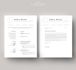 Modèle de cv et de lettre de présentation avec des graphiques