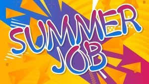 How to Make the Most of Your Summer Job Experience - The words SUMMER JOB in big bright letters.