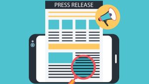 How to Write an Effective Press Release for a New Hire - a press release appears on a screen, ready to be read by the public.