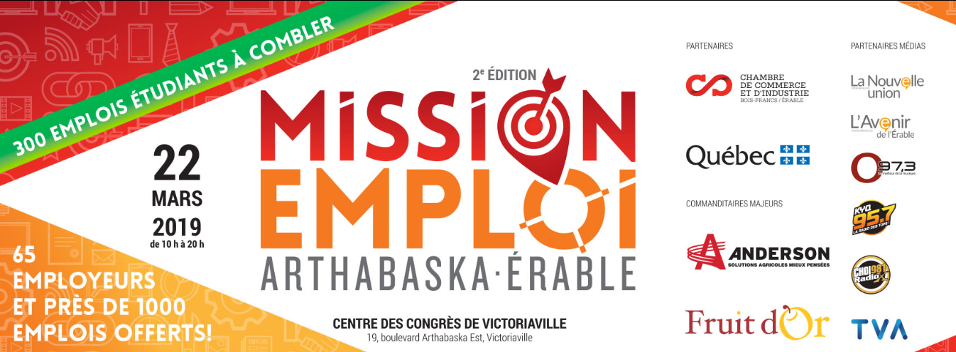 CARBOTECH sera présent le 22 mars 2019 au Salon Mission emploi Arthabaska-éÉable