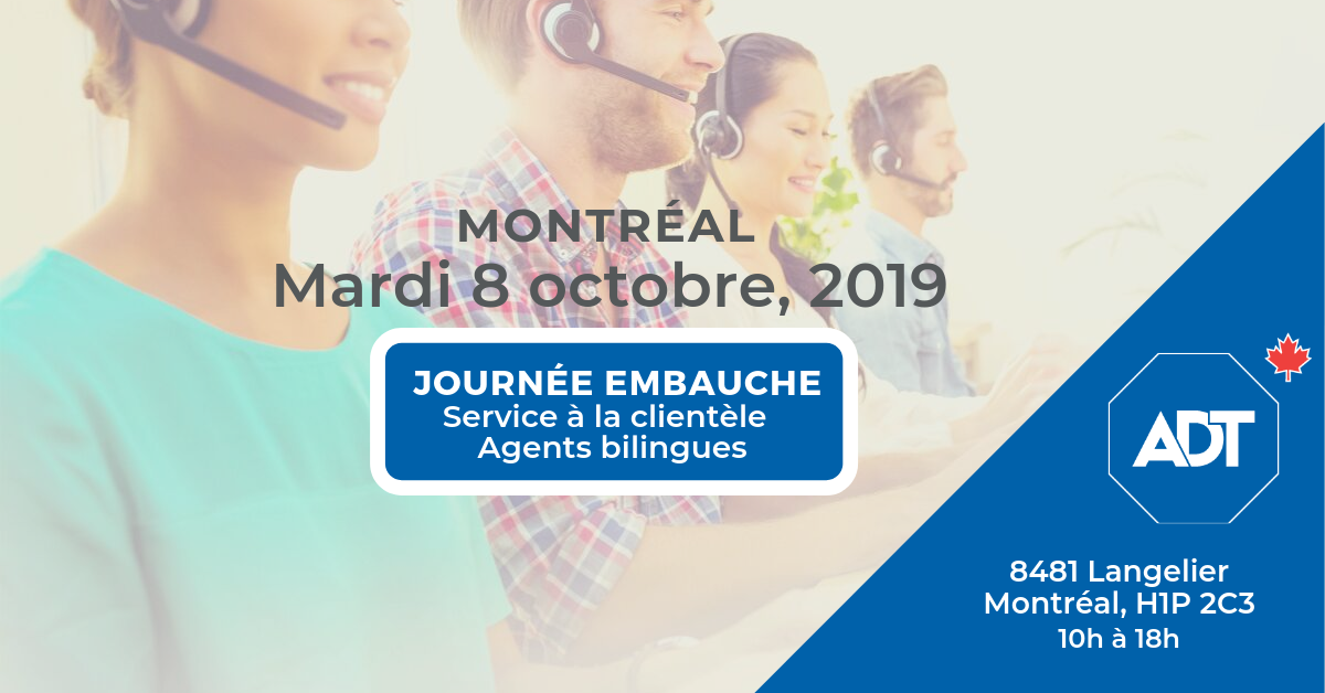 Portes Ouvertes ADT- Agents service à la clientèle