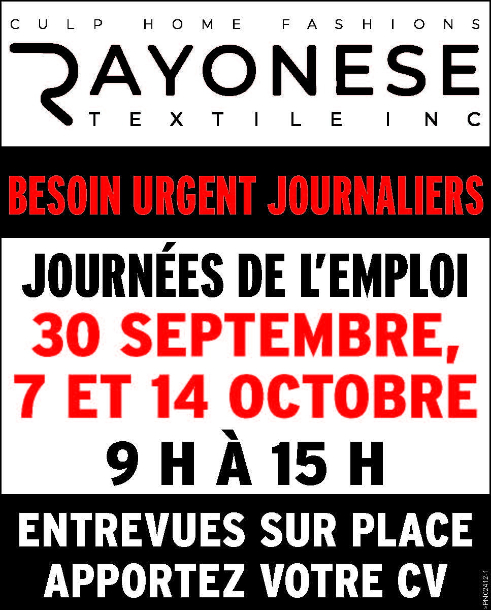 Journées de l'emploi entrevues sur place !!