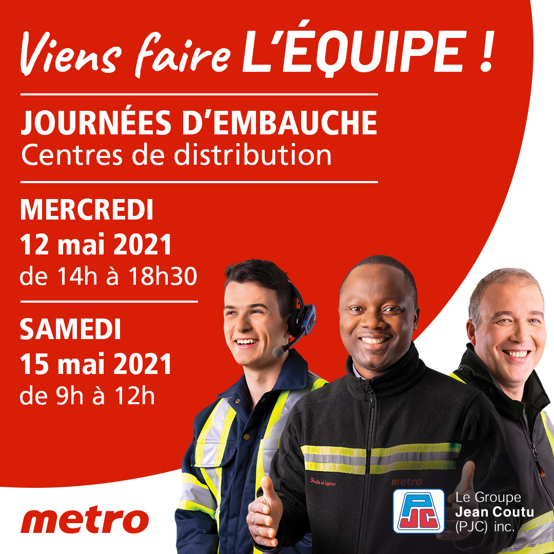 Journée d'embauche! Montréal - Laval - Varennes