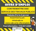 Contremaître(sse) au Service des travaux publics