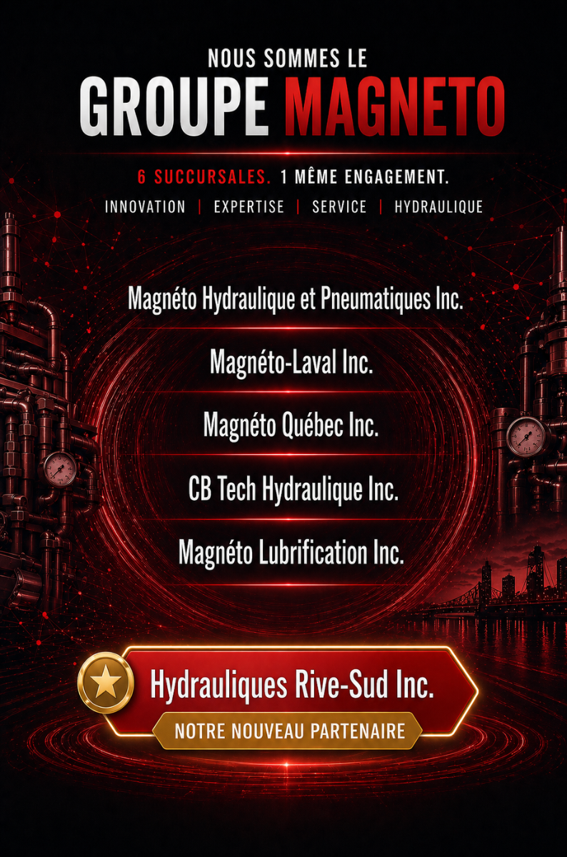 Hydrauliques Rive-Sud Inc. joins Groupe Magnéto