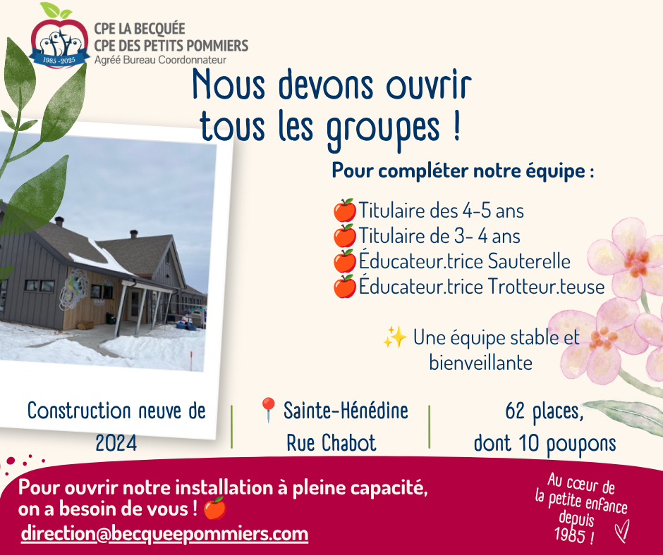 NOUS DEVONS OUVRIR TOUS LES GROUPES !